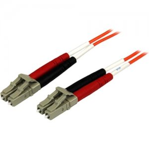 StarTech.com 50FIBPLCLC3 3m OFNP Plenum Multimode 50/125 Duplex Fiber Patch Cable LC - LC