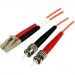 StarTech.com 50FIBPLCST3 OFNP Plenum Multimode 50/125 Duplex Fiber Patch Cable LC - ST