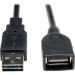 Tripp Lite UR024-001 Universal Reversible USB 2.0 A-Male to A-Female Extension Cable - 1ft