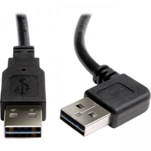 Tripp Lite UR020-003-RA Universal Reversible USB 2.0 Right Angle A-Male to A-Male Cable - 3ft