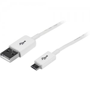 StarTech.com USBPAUB2MW 2m White Micro USB Cable - A to Micro B