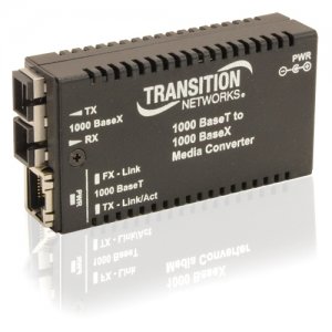 Transition Networks M/GE-T-SX-01-NA Mini Gigabit Ethernet Media Converter M/GE-T-SX-01