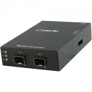 Perle 05060574 Protocol Transparent Stand-Alone Media Converter with Dual SFP Slots S-4GPT-DSFP