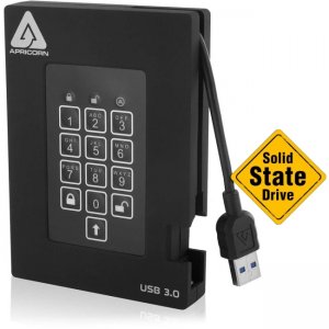 Apricorn A25-3PL256-S256F Aegis Padlock Fortress with Integrated USB 3.0 Cable