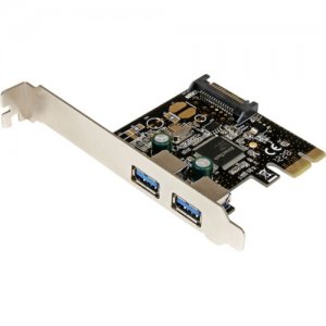 StarTech.com PEXUSB3S23 2 Port PCI Express PCIe USB 3.0 Controller Card w SATA Power