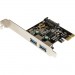 StarTech.com PEXUSB3S23 2 Port PCI Express PCIe USB 3.0 Controller Card w SATA Power