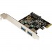 StarTech.com PEXUSB3S23 2 Port PCI Express PCIe USB 3.0 Controller Card w SATA Power