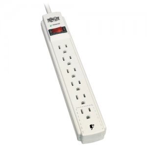 Tripp Lite TLP608 6-Outlets, 8-Ft Cord, 990 Joule Strip, Flat Plug - Protect It! Surge Suppressor