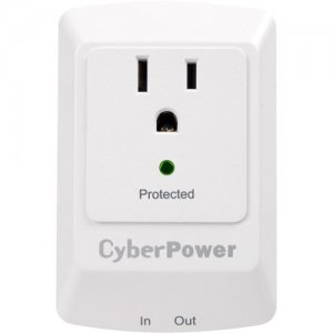 CyberPower CSP100TW Professional 1-Outlet Surge Suppressor with RJ-11 and Wall Tap Plug