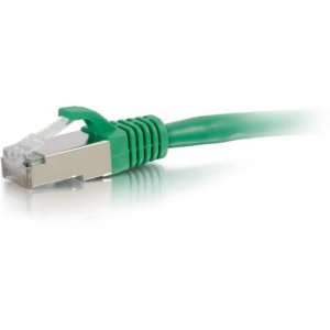 C2G 00841 35ft Cat6 Snagless Shielded (STP) Network Patch Cable - Green