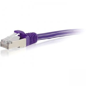 C2G 00898 2ft Cat6 Snagless Shielded (STP) Network Patch Cable - Purple