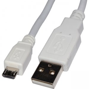 4XEM 4XMUSB3WH 3FT Micro USB To USB Data/Charge Cable For Samsung/Kindle/HTC (White)