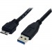 StarTech.com USB3AUB50CMB 0.5m (1.5ft) Black SuperSpeed USB 3.0 Cable A to Micro B - M/M