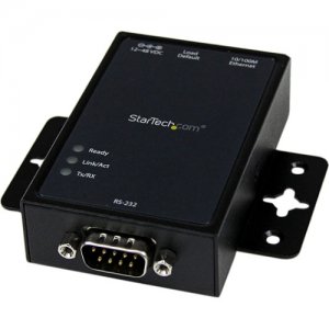 StarTech.com NETRS2321P 1 Port RS232 Serial to IP Ethernet Converter / Device Server - Aluminum