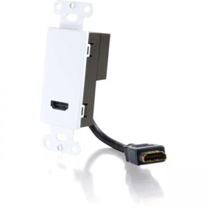 C2G 41043 HDMI Pass Through Wall Plate - White