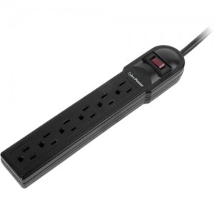 CyberPower CSB6012 Essential 6-Outlets Surge Suppressor with 1200 Joules and 12FT Cord