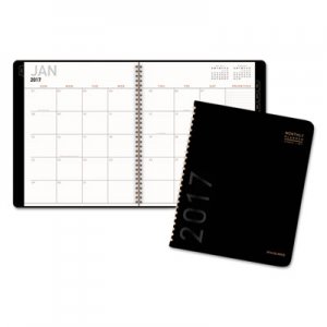 At-A-Glance 70260X05 Contemporary Monthly Planner, Premium Paper, 8 7/8 x 11, Black Cover, 2017 AAG70260X05