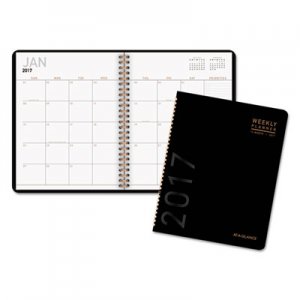 At-A-Glance 70120X05 Contemporary Monthly Planner, 6 7/8 x 8 3/4, Black Cover, 2017 AAG70120X05