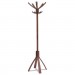 Alba ABAPMCAFE CafA Wood Coat Stand, Ten Peg/Five Hook, 21.67w x 21.67d x 69.33h, Espresso Brown