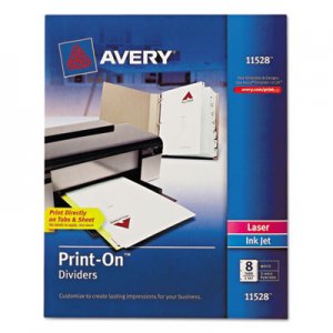 Avery AVE11528 Customizable Print-On Dividers, 8-Tab, Letter