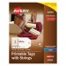 Avery 22802 Printable Tags with Strings, 2 x 3 1/2, White, 96/Pack AVE22802