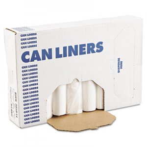 Boardwalk BWK385814 High-Density Can Liners, 60 gal, 11 microns, 38" x 58", Natural, 200/Carton