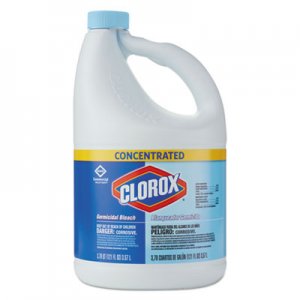 Clorox CLO30966CT Concentrated Germicidal Bleach, Regular, 121oz Bottle, 3/Carton