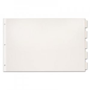 Cardinal 84812 Paper Insertable Dividers, 5-Tab, 11 x 17, White Paper/Clear Tabs CRD84812