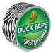 Duck DUC1398132 Colored Duct Tape, 3" Core, 1.88" x 10 yds, Black/White Zebra