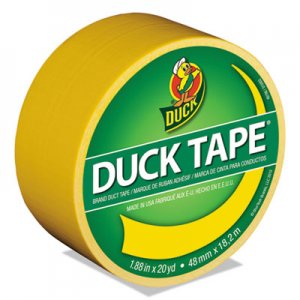 Duck DUC1304966 Colored Duct Tape, 3" Core, 1.88" x 20 yds, Yellow