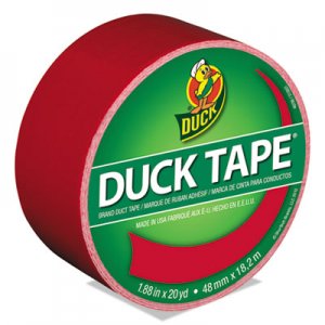 Duck DUC1265014 Colored Duct Tape, 3" Core, 1.88" x 20 yds, Red