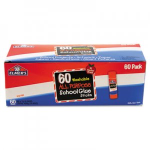 Elmer's E501 Washable All Purpose School Glue Sticks, Clear, 60/Box EPIE501