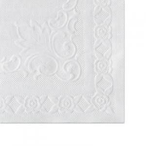 Hoffmaster 601SE1014 Classic Embossed Straight Edge Placemats, 10 x 14, White, 1000/Carton HFM601SE1014