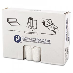 Inteplast Group IBSS334011N High-Density Can Liner, 33 x 40, 33gal, 11mic, Clear, 25/Roll, 20 Rolls/Carton