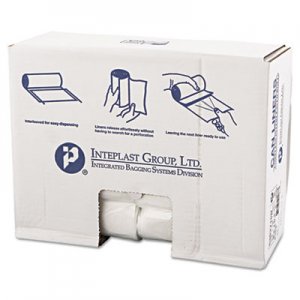 Inteplast Group IBSS303716N High-Density Can Liner, 30 x 37, 30gal, 16mic, Clear, 25/Roll, 20 Rolls/Carton