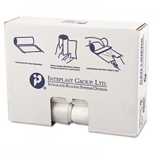 Inteplast Group IBSS303713N High-Density Can Liner, 30 x 37, 30gal, 13mic, Clear, 25/Roll, 20 Rolls/Carton