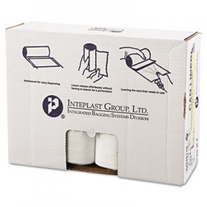 Inteplast Group IBSS434817N High-Density Can Liner, 43 x 48, 60gal, 17mic, Clear, 25/Roll, 8 Rolls/Carton