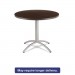 Iceberg 65624 CafeWorks Table, 36 dia x 30h, Walnut/Silver ICE65624