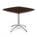 Iceberg 65614 CafeWorks Table, 36w x 36d x 30h, Walnut/Silver ICE65614