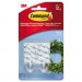 Command MMM17091CLRES Clear Hooks and Strips, Plastic, Medium, 2 Hooks and 4 Strips/Pack