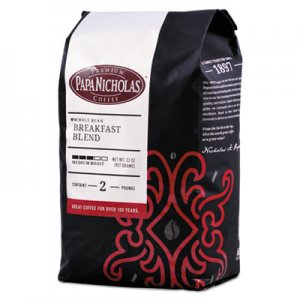 PapaNicholas Coffee 32006 Premium Coffee, Whole Bean, Breakfast Blend PCO32006