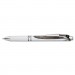 Pentel PENBLN75PWA EnerGel RTX Retractable Liquid Gel Pen, .5mm, White/Black Barrel, Black Ink BLN75PW-A