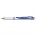 Pentel PENBL77PWC EnerGel RTX Retractable Liquid Gel Pen, .7mm, White/Blue Barrel, Blue Ink BL77PW-C