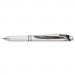 Pentel PENBL77PWA EnerGel RTX Retractable Liquid Gel Pen, .7mm, White/Black Barrel, Black Ink BL77PW-A