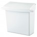 Rubbermaid Commercial 614000 Sanitary Napkin Receptacle with Rigid Liner, Rectangular, Plastic, White RCP614000