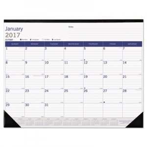 Blueline C177227 DuraGlobe Monthly Desk Pad Calendar, 22 x 17, 2017 REDC177227