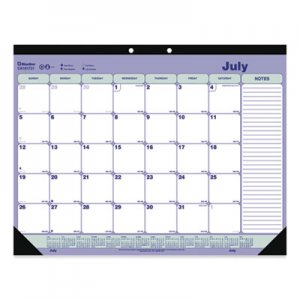 Blueline REDCA181731 Academic Desk Pad Calendar, 21.25 x 16, White/Blue/Green, 2021-2022