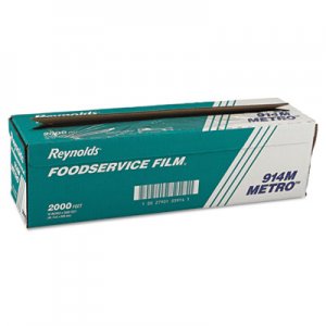 Reynolds Wrap RFP914M Metro Light-Duty PVC Film Roll with Cutter Box, 18" x 2000 ft, Clear
