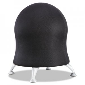 Safco 4750BL Zenergy Ball Chair, 22 1/2" Diameter x 23" High, Black/Silver SAF4750BL