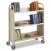 Safco 5358SA Steel Book Cart, Three-Shelf, 36w x 14-1/2d x 43-1/2h, Sand SAF5358SA